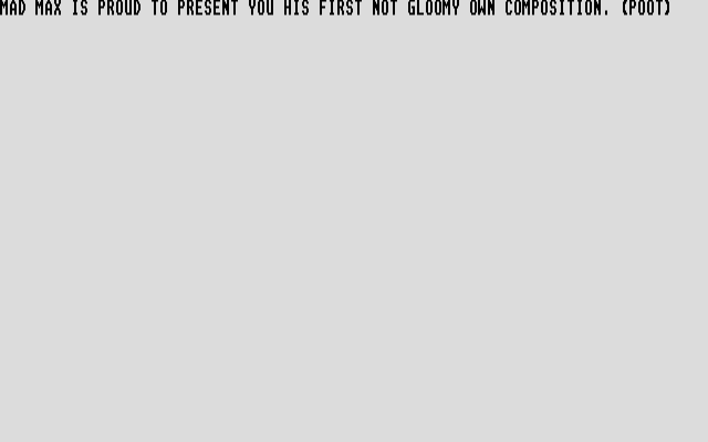 Mad Max Music Disk Test atari screenshot