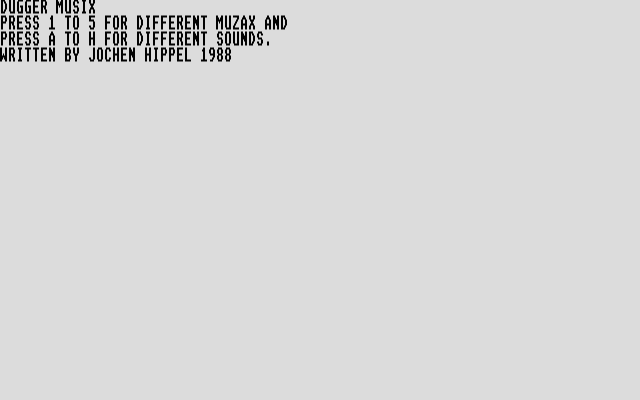Mad Max Music Disk Test atari screenshot