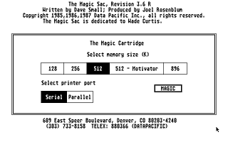 Magic Sac atari screenshot