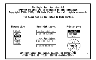 Magic Sac atari screenshot