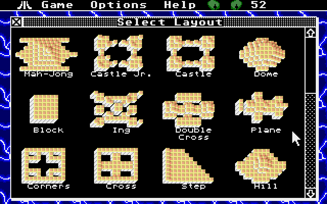Mah-Jong Solitaire atari screenshot