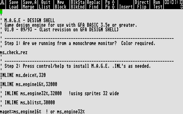 Majic Arcade Graphics Engine (MAGE) atari screenshot