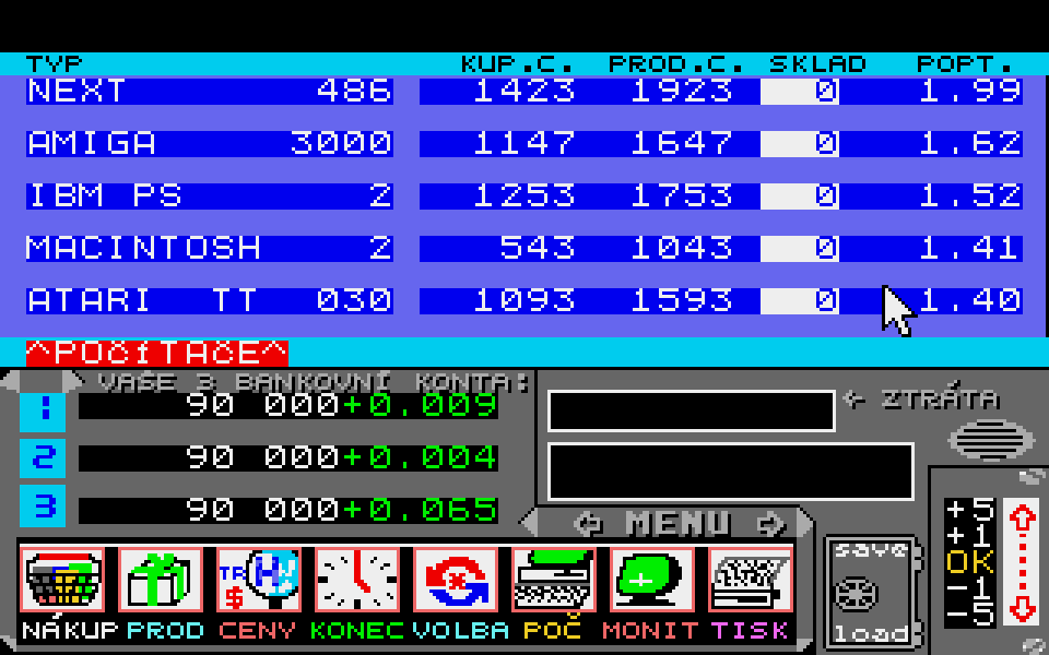 Manager Test atari screenshot