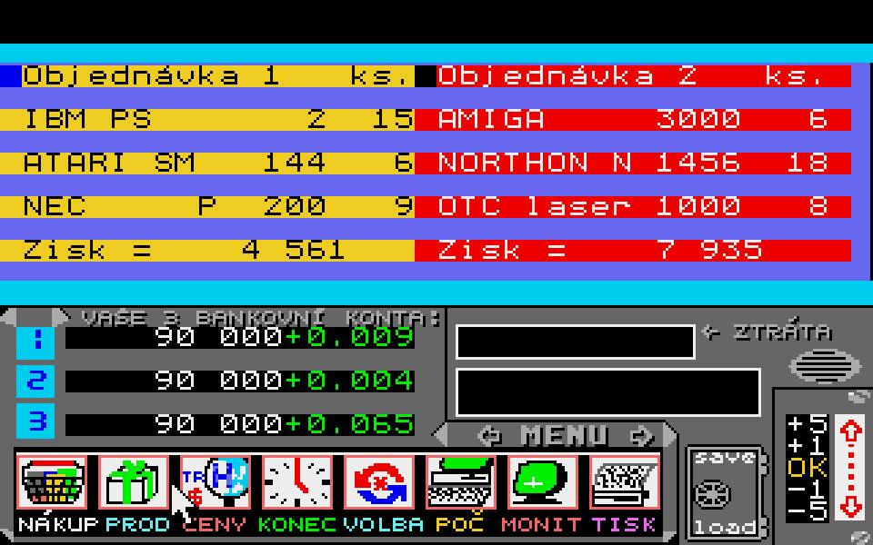 Manager Test atari screenshot