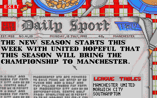 Manchester United atari screenshot