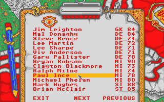 Manchester United atari screenshot
