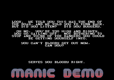 Manic Demo (The) atari screenshot