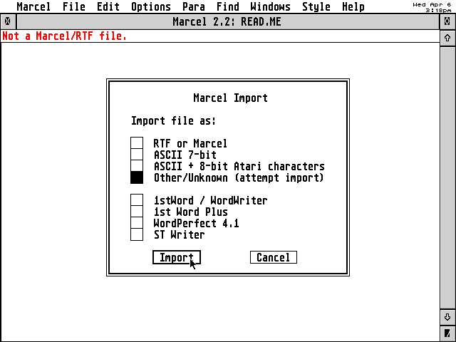 Marcel atari screenshot