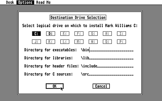 Mark Williams C atari screenshot