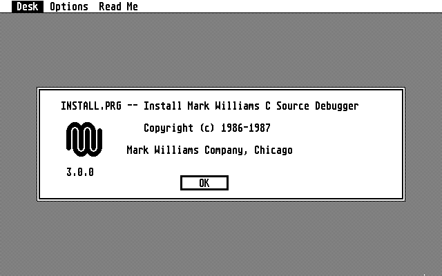Mark Williams C atari screenshot