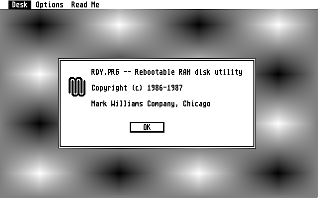 Mark Williams C atari screenshot
