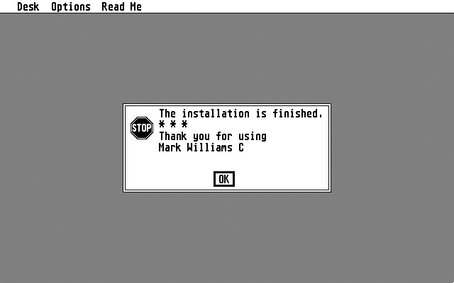Mark Williams C atari screenshot