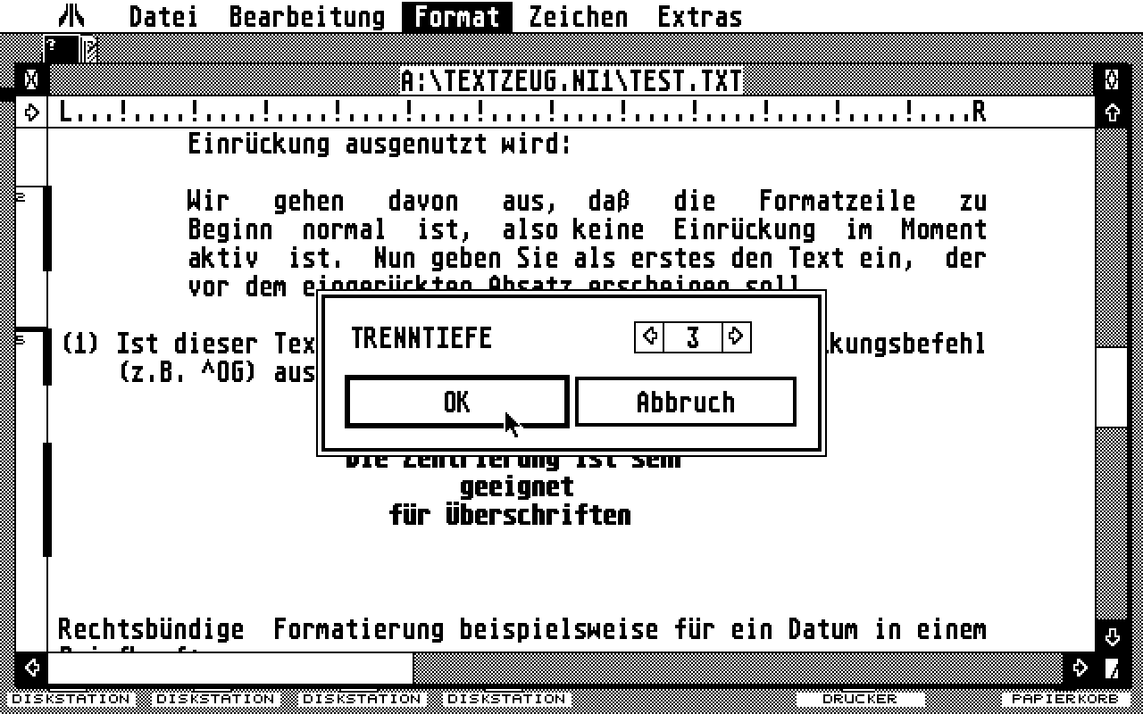 Mastertext ST atari screenshot