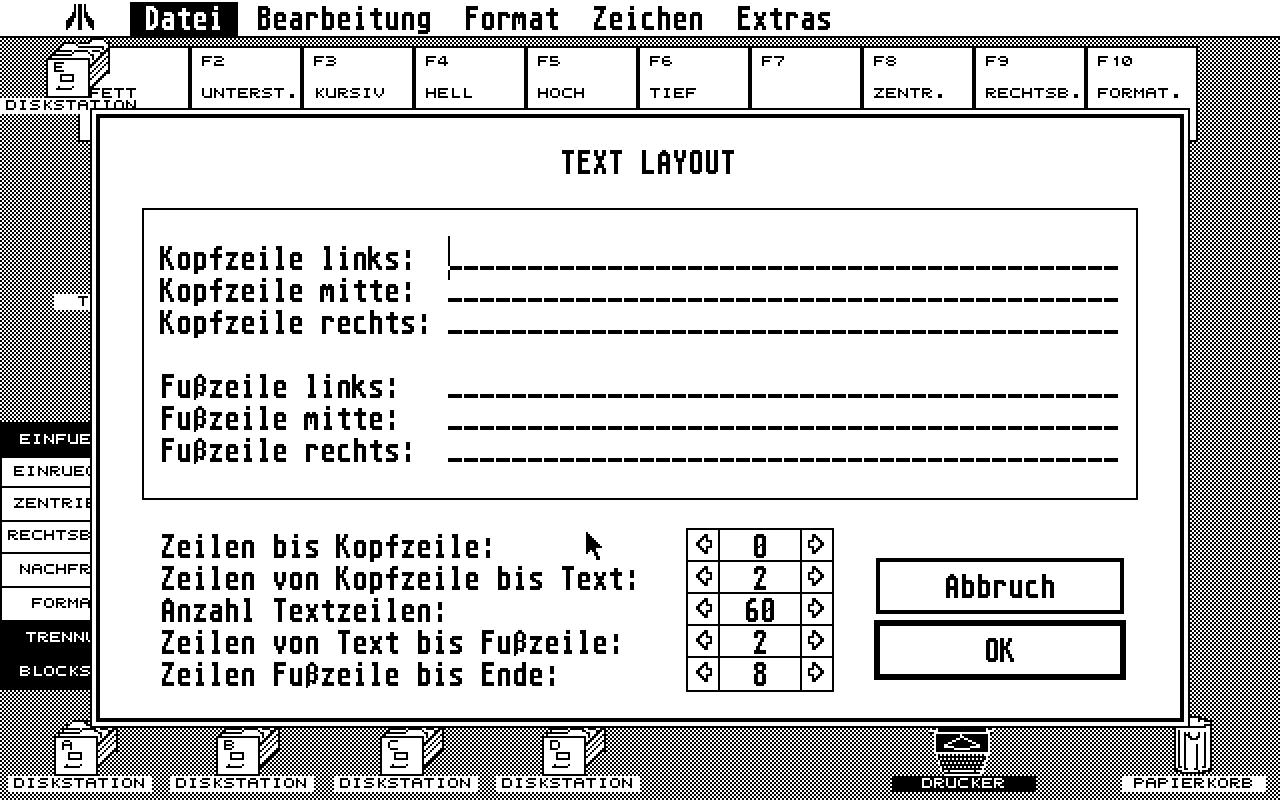 Mastertext ST atari screenshot