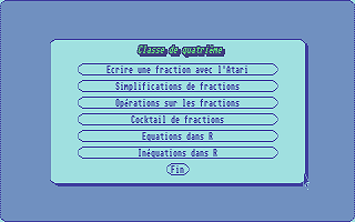 Maths - 54 - Cinquième et Quatrième atari screenshot