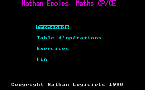 Maths CP / CE1 atari screenshot