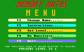 Maths Mania! atari screenshot