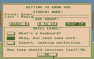 Mavis Beacon Teaches Typing! atari screenshot