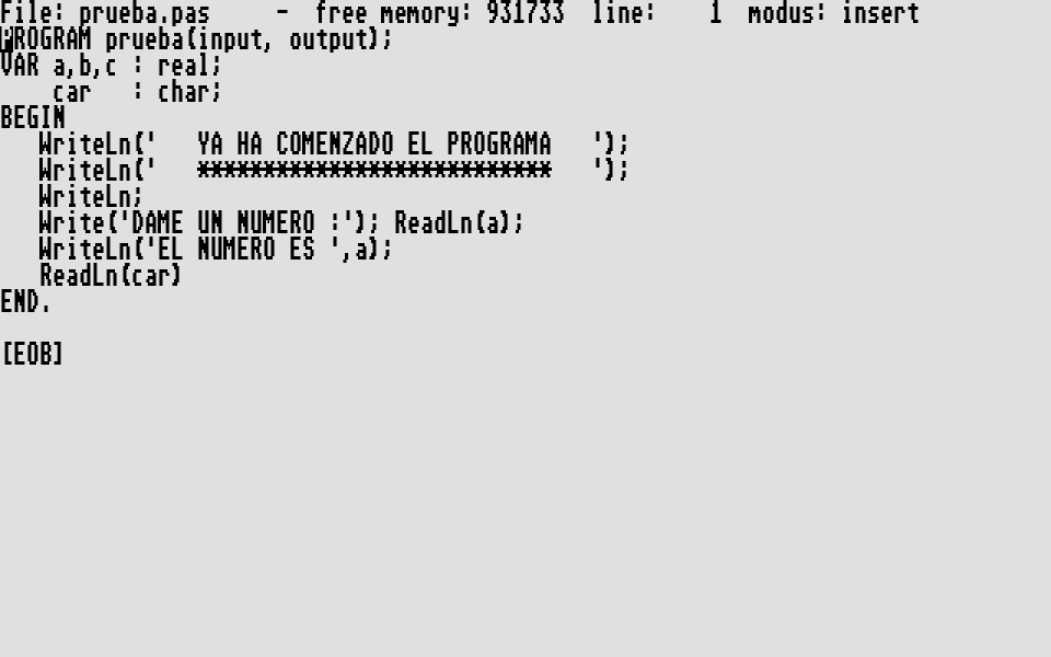 MCC Pascal — screenshot 1