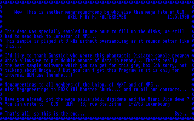 Mega-Sound-Demo Axel F.
