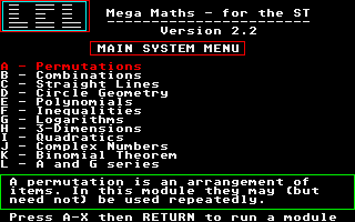Mega Maths atari screenshot