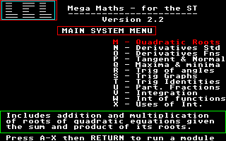 Mega Maths atari screenshot