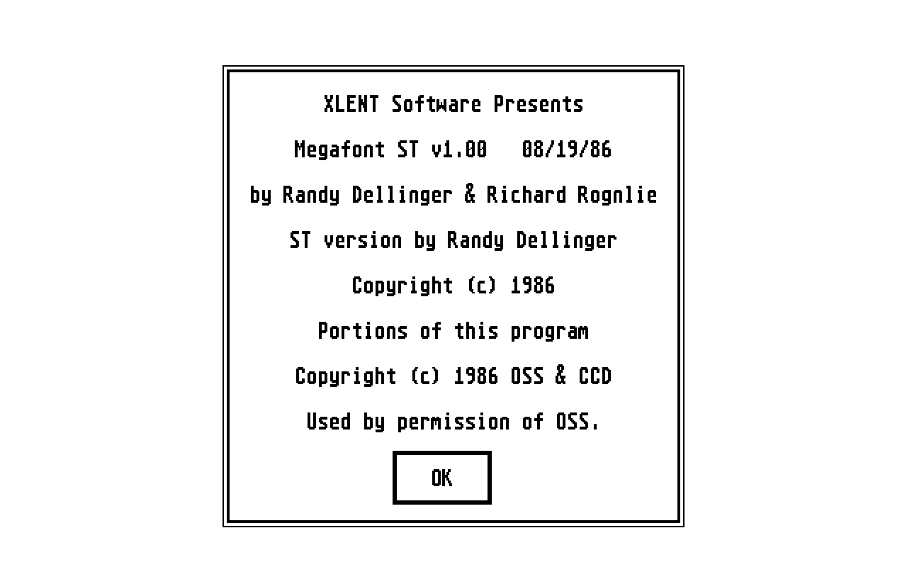 MegaFont ST — screenshot 1