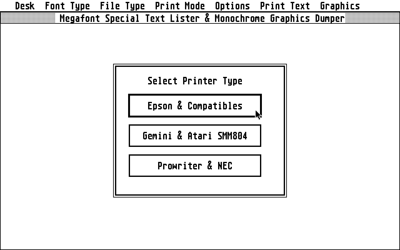 Megafont ST atari screenshot