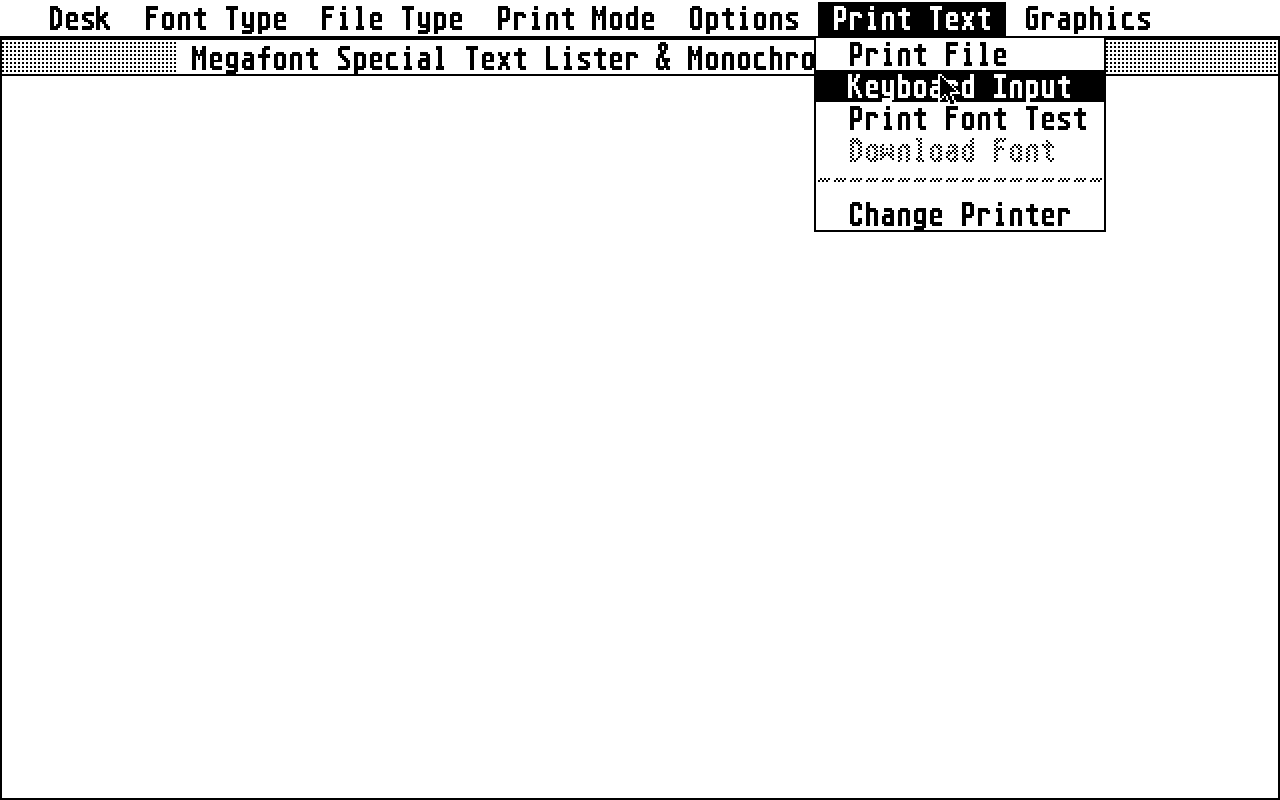 Megafont ST atari screenshot