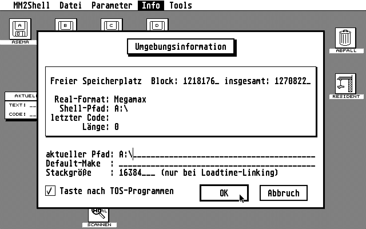 Megamax Modula-2 atari screenshot