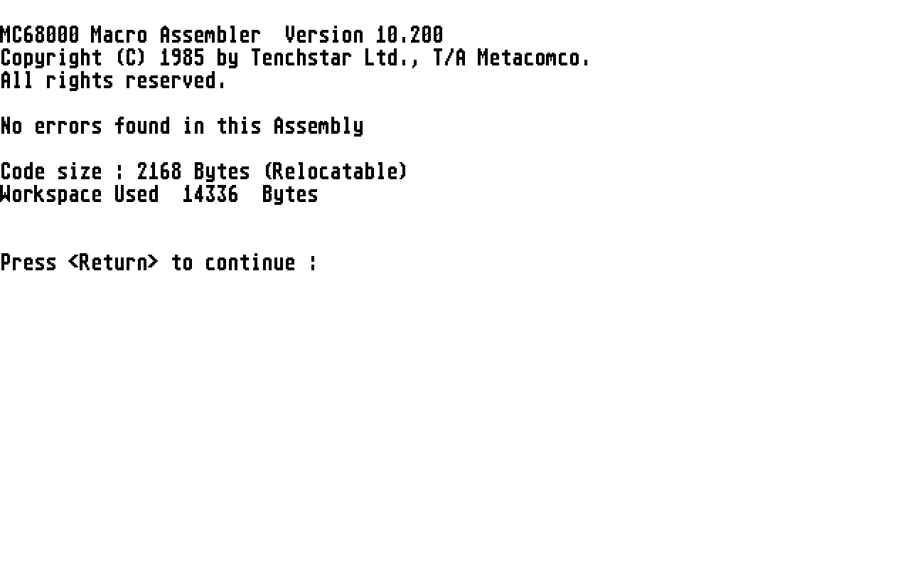 MetaComCo Macro Assembler — screenshot 1