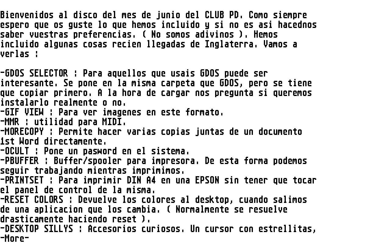MetalSoft Club PD - Junio atari screenshot