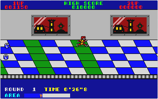 Metro-Cross atari screenshot