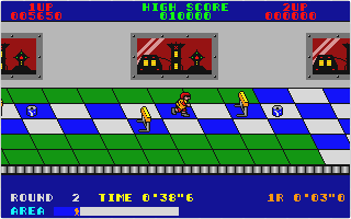 Metro-Cross atari screenshot
