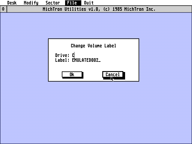 MichTron Utilities atari screenshot