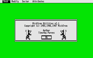 Michtron Utilities Plus atari screenshot