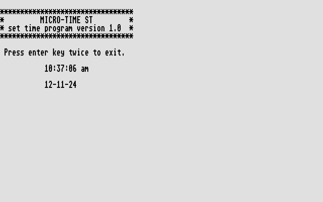 Micro-Time Clock Card