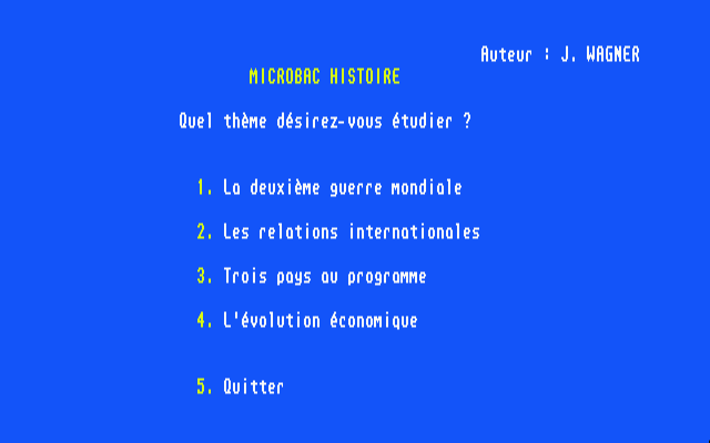 Micro Bac - Histoire