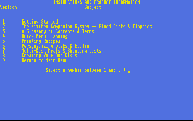 Micro Kitchen Companion atari screenshot