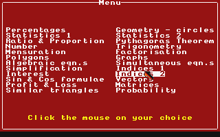 Micro Maths atari screenshot