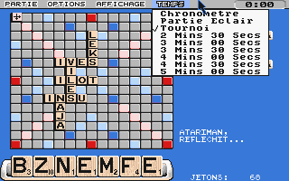 Micro Scrabble atari screenshot