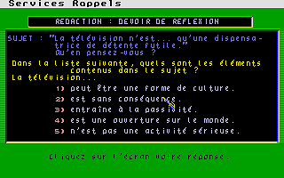 Micro Brevet Français atari screenshot