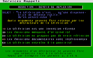 Micro Brevet Français atari screenshot
