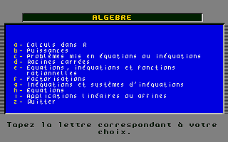 Micro Brevet Algèbre atari screenshot