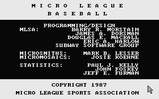 Microleague Baseball II — screenshot 1