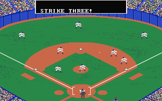 Microleague Baseball II atari screenshot