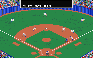 Microleague Baseball II atari screenshot