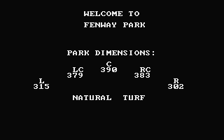 Microleague Baseball II atari screenshot