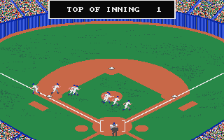 Microleague Baseball II atari screenshot