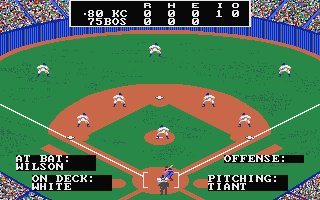 Microleague Baseball II atari screenshot